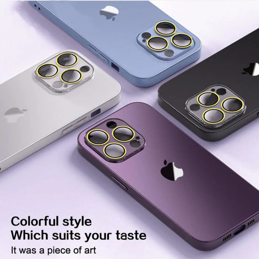 Premium Chromatic Lens Protected Glass Case For iPhone 17 / 16 /15 Series